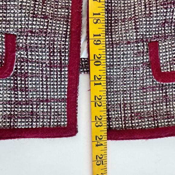 BANANA REPUBLIC Blazer 10 Tweed Single Neck Closure Open Front Satin Lined - Picture 13 of 13